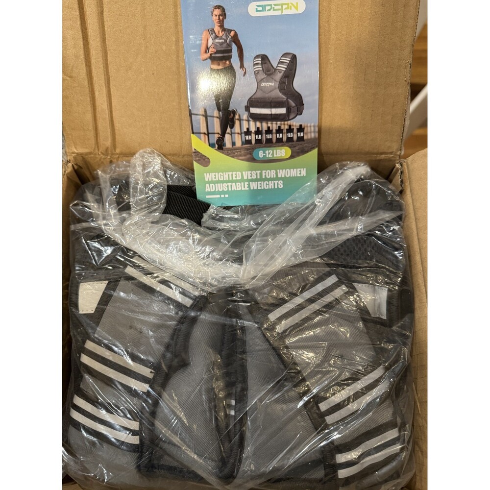 Weighted Vest Adjustable Weights for Women, 6-12 Lbs New